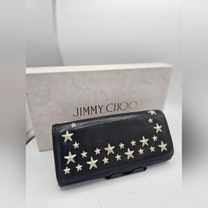 Jimmy Choo Black Wallet with Star Accents